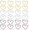 DICOSMETIC 20 Stück 3 Farben Herz Verbindungsringe Edelstahl Verbindungsringe Herz Verbindungs Charms Kleine Rahmen Verbindungsstücke Charms Schmuck Verbindungsglieder Für DIY Handwerk