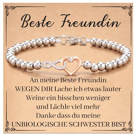 Aunis Beste Freundin Geschenke, Geschenk Beste Freundin Geburtstag Armbänder Geschenke Geburtstag Weihnachten Abschluss Valentinstag