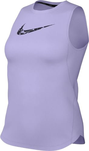 Nike Top Damen One Swsh Hbr Tank, Lilac Bloom/White, FN2606-512, 2XS