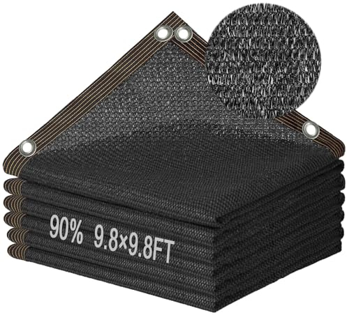 Filet d'ombrage,3x3 M Voile d'ombrage avec œillets,90% Toile d'ombrage,Filet Résistant Aux UV pour Pergola,Filet Protection Solaire,UV Tissu d'ombrage,Couverture d'ombrage pour Jardin,Terrasse,Plage