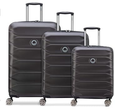 DELSEY PARIS Koffer-Set 3-teilig für Damen und Herren | Reise-Trolleys 50 x 32 x 78 cm aus hochwertigem, robustem Polycarbonat Material | Erweiterbar & Teleskopgriff| Meteor Serie