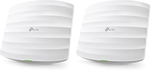 TP-Link EAP115 N300 Wireless Ceiling Mount Access Point, Support PoE 802.3af and Direct Current, Easily Mount to Wall or Ceiling, Simply Managed by Free EAP Controller Software (Packung mit 2)