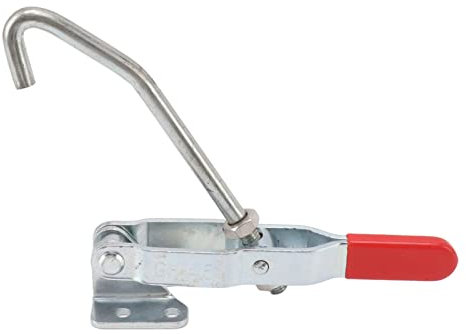 Morsetto a levetta tipo gancio a J. Chiusura rapida. Azione di chiusura. Tipo di gancio a leva Morsetto a levetta con gancio meccanico per maschere per la lavorazione del legno