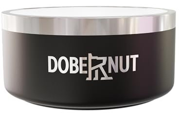 DOBERNUT Insulated Dog Bowl - Double Wall Stainless Steel Food & Water Bowl | Non-Slip Base | For Small, Medium, Large Dogs | Dishwasher Safe | Indoor Outdoor Use | Thermal Control | 3 sizes (16oz)