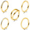 Yolev 5 Stück Nasenringe Hoop 18G Septum Piercing Chirurgenstahl Scharnier Nasenpiercing Ring 10mm Tragus Knorpel Gold Nasenring Piercings Schmuck Lippenpiercing Ring Augenbrauen Piercing Ringe