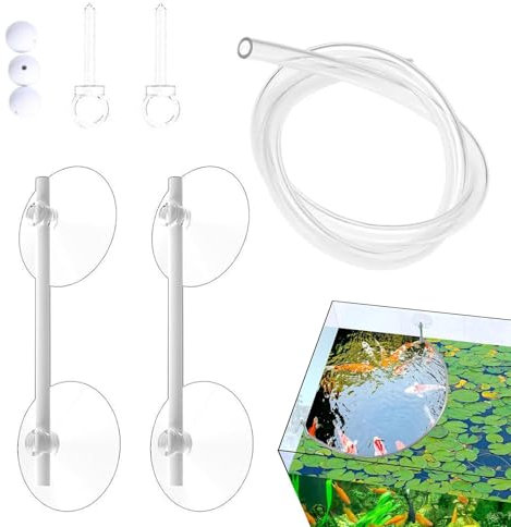 Recinto per piante galleggianti per acquario, multiuso, barriera galleggiante per piante con ventosa, facile da usare, per acquario