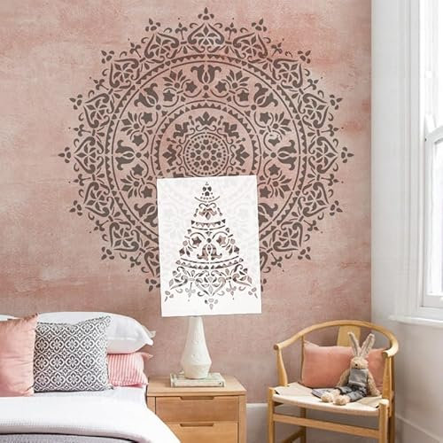 Pochoirs géants de 130 cm pour murs à peindre, modèles réutilisables pour décoration murale, grand modèle S512 de BackgroundTurnOver