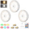 Electight 16 LEDs RGB Motion Sensor Lights with Remote, 3 PCS Cordless Night Light, 13 Colour 3 Modes, Magnetic Adhesive, 1000mAh Rechargeable Battery, for Indoor, Wardrobe,Cabinet,Stair,Hallway