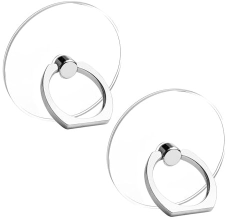 2 Stück Handy Ring Halterung,Transparenter Handyring,Handyringhalterung Finger,Handy Fingerhalterung,Handy Griff Fingerringhalter,Kleiner Ringhalter für Handy,Handyhalter Hand,für Phone Smartphone