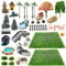 Attuslla 42 PCS Mini Garden Accessories Fairy Garden Kit Micro Landscape Zen Accessories for Diorama Project DIY, Mini House Decor