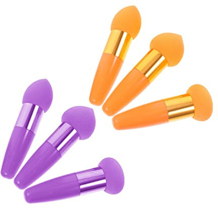 TOVINANNA 6pièces Pinceau Éponge De Maquillage Portable Accessoires Cosmétiques Pratique Pour Fond De Teint Et Poudre Petite Éponge Douce Et Mignonne