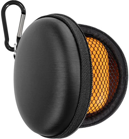 Geekria Shield Earbuds Case Compatible with Beats Powerbeats Pro 2, SHOKZ New OpenFit 2 True Wireless Earbud, Replacement Hard Shell Travel Carrying Bag with Carabiner Clip (Black)