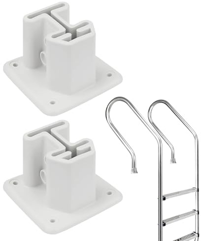 Poolleiter-Flansche, Kunstharz-montierter Deckflansch-Ersatz, Schwimmbadleiter, Stabilität, robustes Geländer, Kajak-Bodenmontage, Gartenrasen, Hochzeitsdekoration, Poolzubehör, 6,98 x 4,39 x 6,09 cm