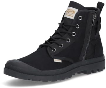 Palladium Men's Pampa Detroit Zip Boots, Black, 8 UK
