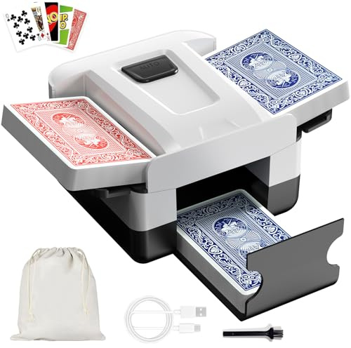 Easymaidi Mélangeur de Cartes Automatique, Électronique Mélangeur de Carte pour 1-2 Ponts