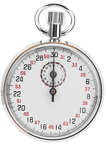 Fafeicy Chronomètre Mécanique élégant, Chronographe de Sport en Acier Inoxydable avec Aiguilles de 15 Minutes et 30 Secondes, Bouton Rond pour Une Utilisation Facile dans Les Laboratoires de