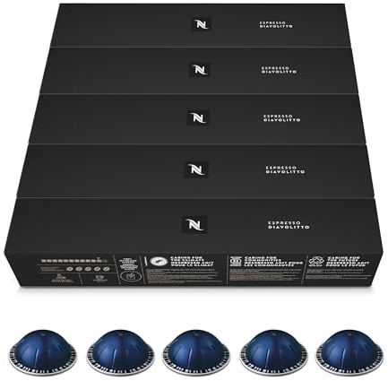 Nespresso Vertuo Diavolitto - Bundle 50 capsules intensité 11
