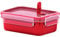 Emsa Microwave Can Clip & Micro 517771 | Valve à micro-ondes | 0,55 L | Boîte à lunch | Mesure intégrée | Fabriqué en Allemagne | Rouge/transparent