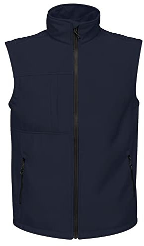 Regatta TRA848 74470 Professional Octagon II 3 Layer Waterproof Softshell Body warmer, Navy(SlGrey), L