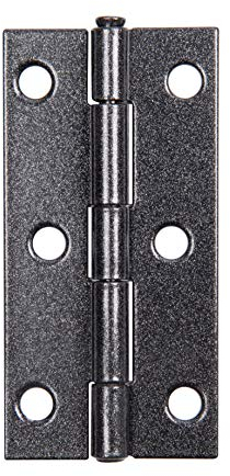 Alberts 301859 DURAVIS® Scharnier | schmal | schwarzdiamant duplexbeschichtet | Größe 80 x 40 x 1,25 mm