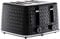 Daewoo Argyle Collection, Toaster 4 Slice With Defrost, Reheat And Browning Control To Use At Your Convenience, While The Removable Crumb Tray Makes Cleaning Quick, Black