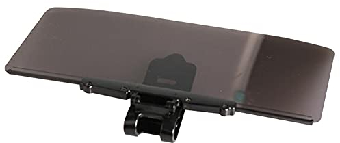 Auto Blendschutz, Asudaro Auto Visier Sonnenschirm Universal Car Sun Visor Anti-UV Sonnenblende Verlängerung für PKW LKW Rvs Blendschutz Blendschutz Sonnenschutz,Helles Schwarz