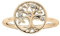 Bague plaqué or Arbre de Vie oxydes blancs sertis + écrin (offert) - tour de doigt 58
