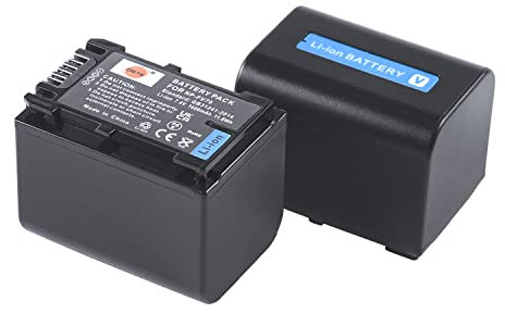 DSTE NP-FV70 Rechargeable Li-ion Battery (2-pack) Compatible with Sony DCR-SX21,DCR-SX44,DCR-SX45,DCR-SX63,DCR-SX65,DCR-SX83,DCR-SX85,FDR-AX100