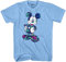 Disney Herren T-Shirt Mickey Mouse Classic, Premium Light Sky Blue Heather, XL