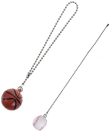 Veemoon 2stücke Für Deckenventilatoren Basketball Und Baseball-design Beaded Pull Chain Für Lampe Und Wohnraumdekoration