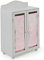 Bayer Chic 2000 524-91 Puppen-Kleiderschrank, Puppenmöbel, Puppenschrank, Puntos Grey, grau