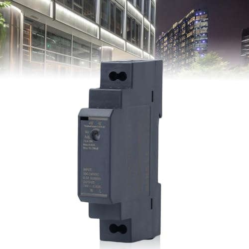 Hutschienen Netzteil 12V Trafo, 1.25A 15W HDR-15-12 Hutschienen-Netzteil DIN-Rail, LED Transformator,12V Hutschienennetzteil für Überwachungs/Zugangssystemen/LED Beleuchtung (Schwarz,90x17,5x54,5mm)