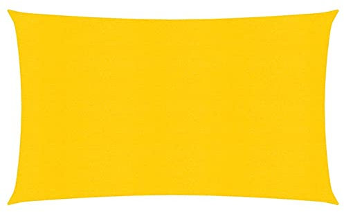 LAPOOH Sonnensegel, Sichtschutz Balkon, Balkon Sonnenschutz, Sonnenschutzsegel,Regenschutz Balkon, Seitenmarkise, Sichtschutz Terrasse, 160 g/m² Gelb 2x5 m HDPE