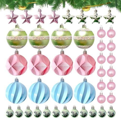 Süßigkeiten-Weihnachtsschmuck, Baum, bruchsichere Weihnachtskugeln, bunte Feiertagsdekorationen, pastellfarbene Ornamente für bunte Weihnachtsdekorationen