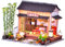 Kisangel 1 Ensemble De Maison Modèle De Style Chinois Bienvenue Kid Dollhouse DIY Miniature Adultes Artisanat Ornement Fait Main Modèle DIY Modèle De Jardin Modèle De Jardin De Style