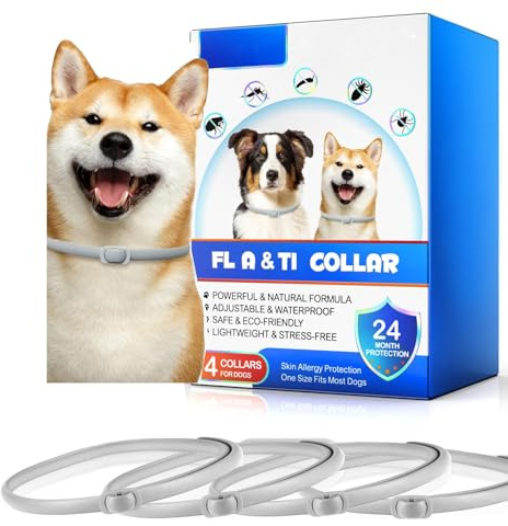 Collar for Dogs, 4 piece, Suitable for Dogs over 7 Weeks,60CM