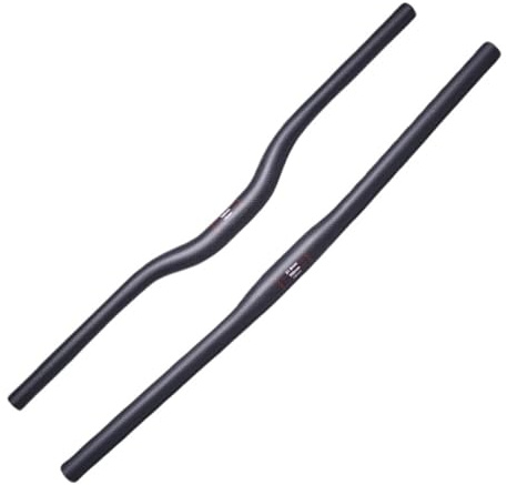 ZGWKMAC Matt Carbon MTB Lenker: Flat Rise, 31,8×600-760mm, Fahrradteile,Zubehör.(Flat 580mm)