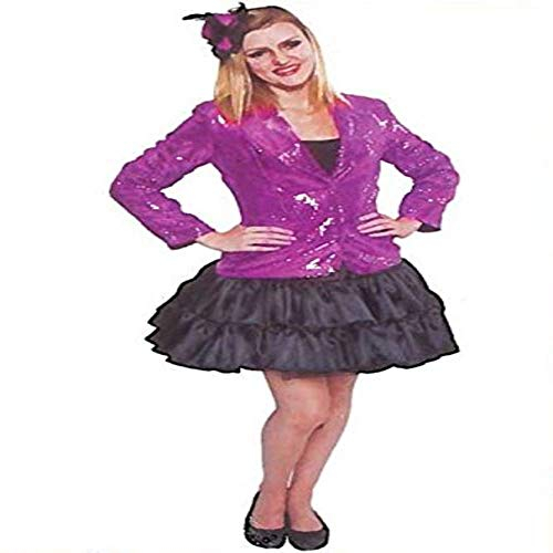 KarnevalsTeufel Blazer pink, Glitzer-Jackett aus Pailletten-Stoff (42)