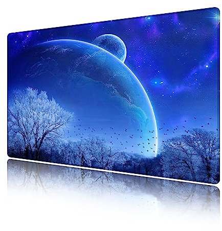 LL-COEUR XXL Etendue Tapis de Souris Gaming Mouse Pad Bleu Office Table Mat (600 x 400 x 2 mm)