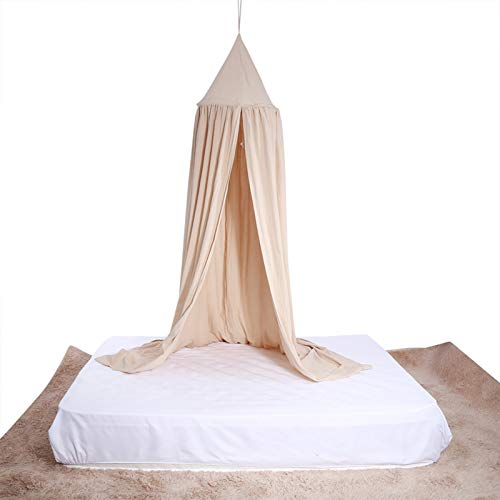 Zerodis Runde Kuppel hängen Babybett Bett Moskitonetz Baldachin Vorhang für Baby Kid Home Decor(Khaki)