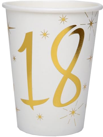 Santex 10 gobelets Anniversaire 18 Or