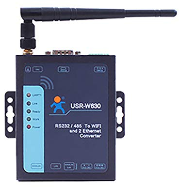 USRCN 2 Ethernet-Ports industriell, seriell zu WiFi und Serieller Server Konverter, unterstützt Modbus RTU zu TCP Modbus Polling, WAN/LAN-Port WLAN