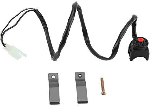 Interrupteur d'arrêt de moto Bouton klaxon Commutateur de démarrage coupe-circuit sur guidon pour vélo tout terrain, VTT
