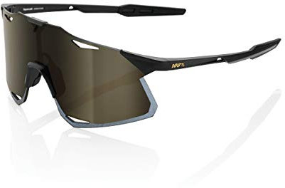 Sconosciuto Hypercraft, Sonnenbrille für Herren, matt-schwarz-gold-verspiegelte Gläser, universell einsetzbar, einheitsgröße