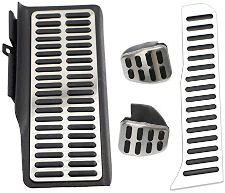 Auto Pedal Set, Aluminium Auto Pedal Auto Bremspedal Auto Gaspedal Kupplung Bremse Pedalkappen, FüR Golf 5 6 Jetta Mk5 Mk6 Scirocco Cc Passat B6 B7 Tiguan Toureg Octavia, Manuell (4-teiliges Set)