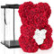 ROSEBEAR Blumenbär mit Geschenkbox - Teddy aus ewigen Rosen - Geschenk für Ihn & Sie zum Jahrestag Geburtstag Muttertag Hochzeitsta