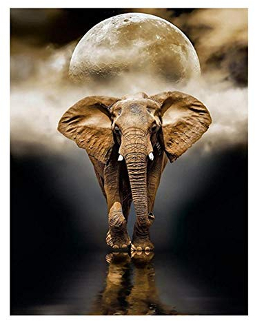 Puzzle 3000 Teile Mond und Elefant Jigsaw Puzzle für Erwachsene Kinder-48.03x31.88 Zoll (122 x 81cm)
