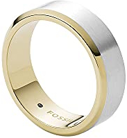 Fossil Ring Für Männer Kleid, Breite: 7.3mm Silber Edelstahl Ring, JF03726998
