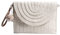 Syrads Bolso de mano de paja de noche para mujer Bolso de playa de verano Bolso de sobre tejido de paja,Beige 2