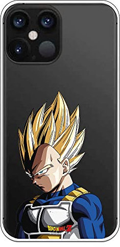Personalaizer Official Dragon Ball Z Vegeta Super Saiyan Transparent Flexible TPU Silicone Case for iPhone 12 Pro Max - Printed Design